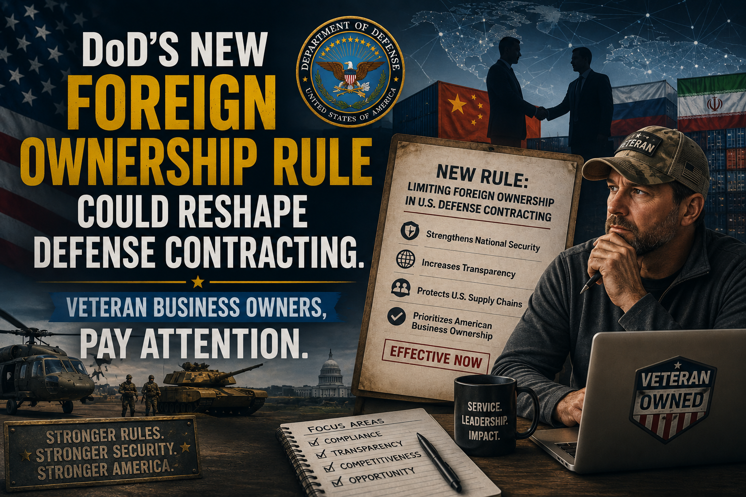 DoD's New Foreign Ownership Rule Could Reshape Defense Contracting. Veteran Business Owners, Pay Attention.